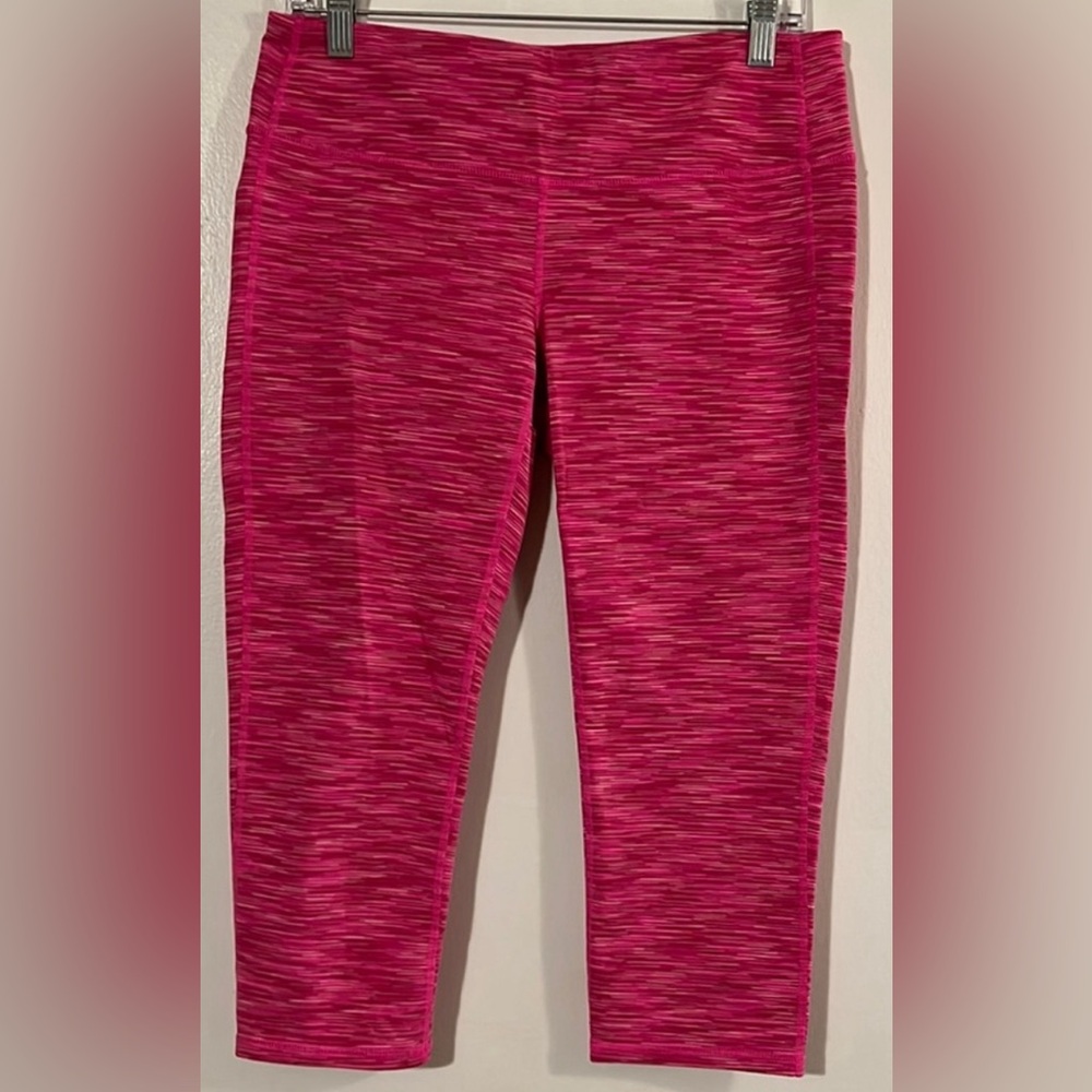 ATHLETA Capri Leggings pink workout yoga cropped large athleisure casual sporty